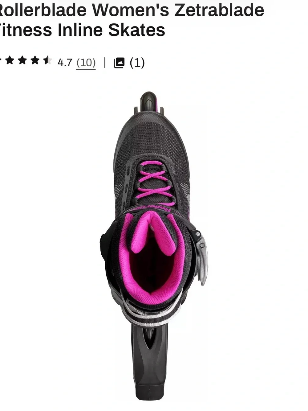 Rollerblade Women's Zetrablade Fitness Inline Skates - Black & Pink: size 8 - Picture 5 of 5